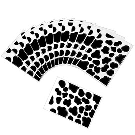 YUXIANLB 286Pcs Cow Print Stickers and Decals for Wall, Cars, Cups - Self-Adhesive Black Vinyl Peel and Stick Decor for Bedroom