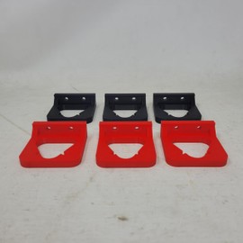 Fits Milwaukee M12 Battery Holder Mount Red Black 3 of Each Organizer