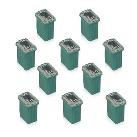 10 Pack 608840 40 Amp Micro Cartridge Fuses - FMM MCASE Type Low-Profile Fuse