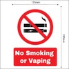 Pack of 5 - No Smoking or Vaping Stickers |