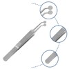 TEHAUX Eyelid Massage Tweezer Gland Forcep Round Head Stainless Steel