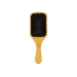 Woodlife  Cepillo Cuadrado de Bambú con Cerdas Naturales de Jabalí  Estimula el Folículo Piloso y Favorece el Crecimiento del Cabello.                