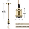 Glirowy Vintage Ceiling Pendant Light Fitting, Braided Flex E27 Lamp