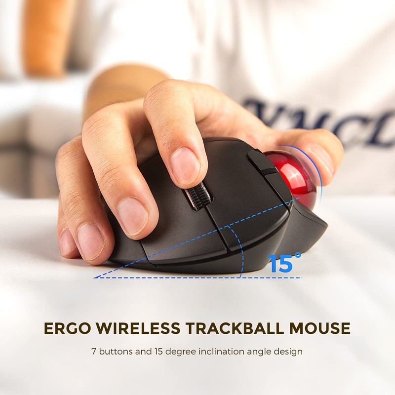 ECHTPower Trackball Mouse, Easy Thumb Control Ball Mouse, Precision and