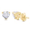 6 MM Heart Shape White Cubic Zirconia Stud Earrings In