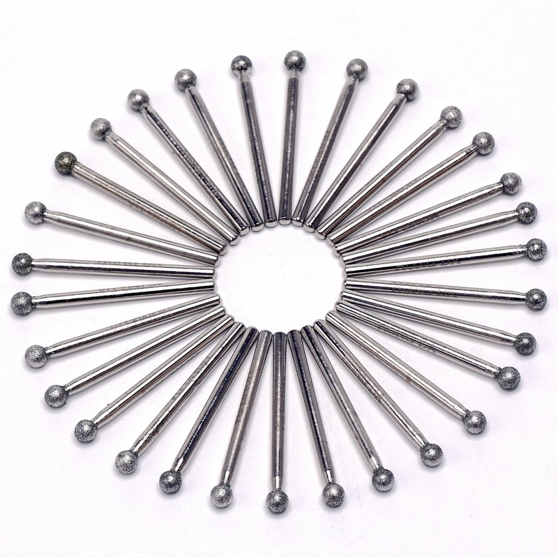 ILOVETOOL 30Pcs 5mm Ball Shape Diamond Jewelry Drill Bits Rock