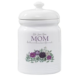 Personalization Universe Floral Love For Mom Personalized Cookie Jar