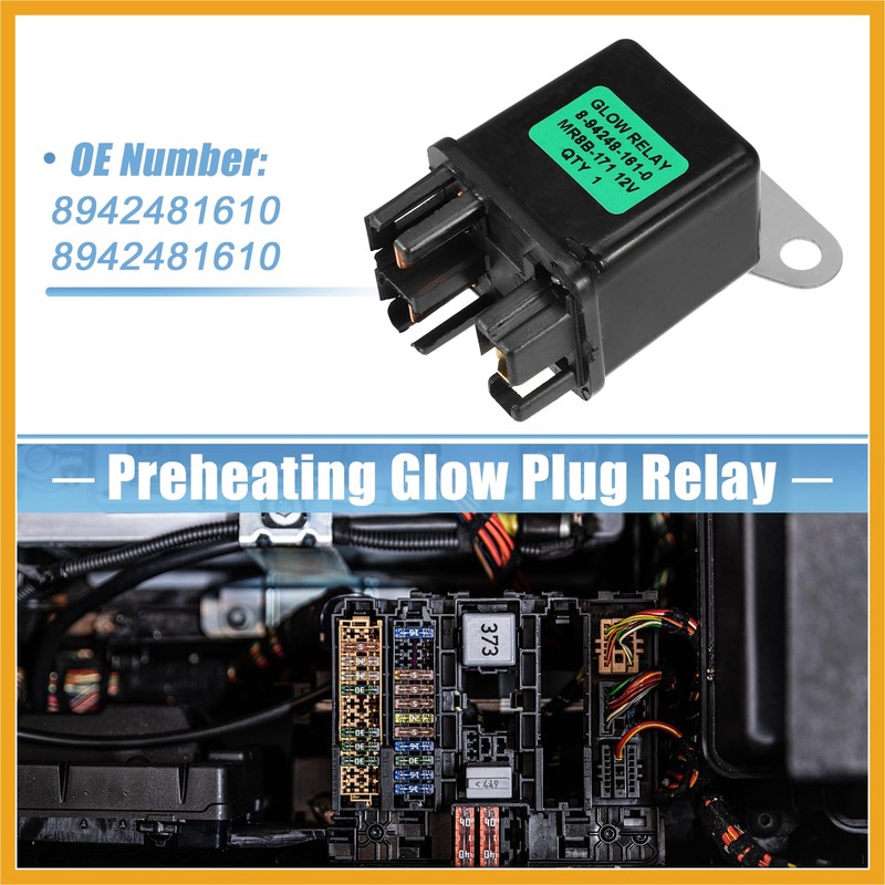 Partuto No.8942481610/8942481610 Preheating Glow Plug Relay for Yanmar 12V Replacement