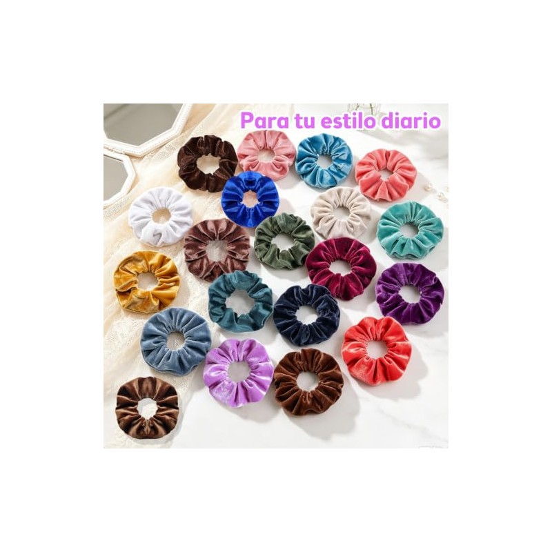 HEYMKGO Scrunchies para Mujer y Adolescente, Set de 40 Piezas