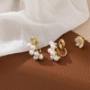 Pearl Clip on Earrings for Women Gold Pearl Earrings for
