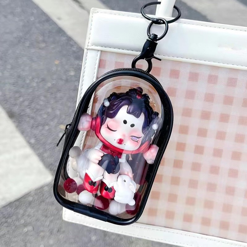 Yushen Clear Figure Display Bag with Keychain for Sonny Mystery
