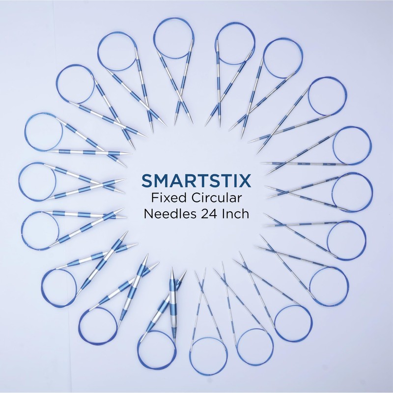 KnitPro 42063 SmartStix Circular Knitting Needle, Metal, Colourful, 60 cm,