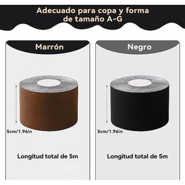 TWCE Cinta para Pechos 2 Pack, Cinta para Busto 5M y 2 Piezas Cubierta De Pezón, Cinta Levanta Busto Cinta de Levantamiento de Senos para Copa A-E Pecho, Cinta Adhesiva Invisible