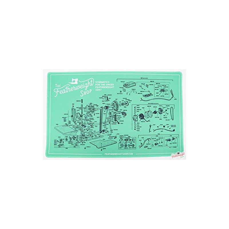 The Featherweight Shop Featherweight Schematic Servicing Mat, White