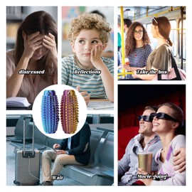 Little Ouchies Pain Fidget,Portable Stim Tool,3D Printed with Hard Spiky Fidget Massage Keychain (4pcs-a)