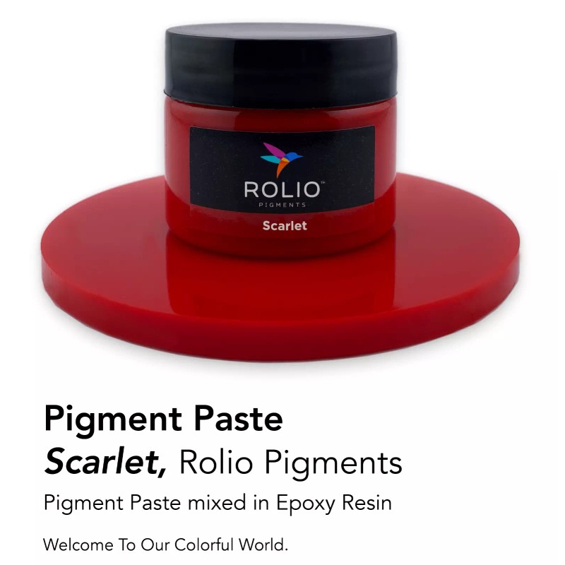 Rolio Pigment Paste for Epoxy Resin - Scarlet Red, 2oz