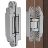 Hidden Door Hinges, Cross Hidden Hinges, 180 Degrees Adjustable Opening
