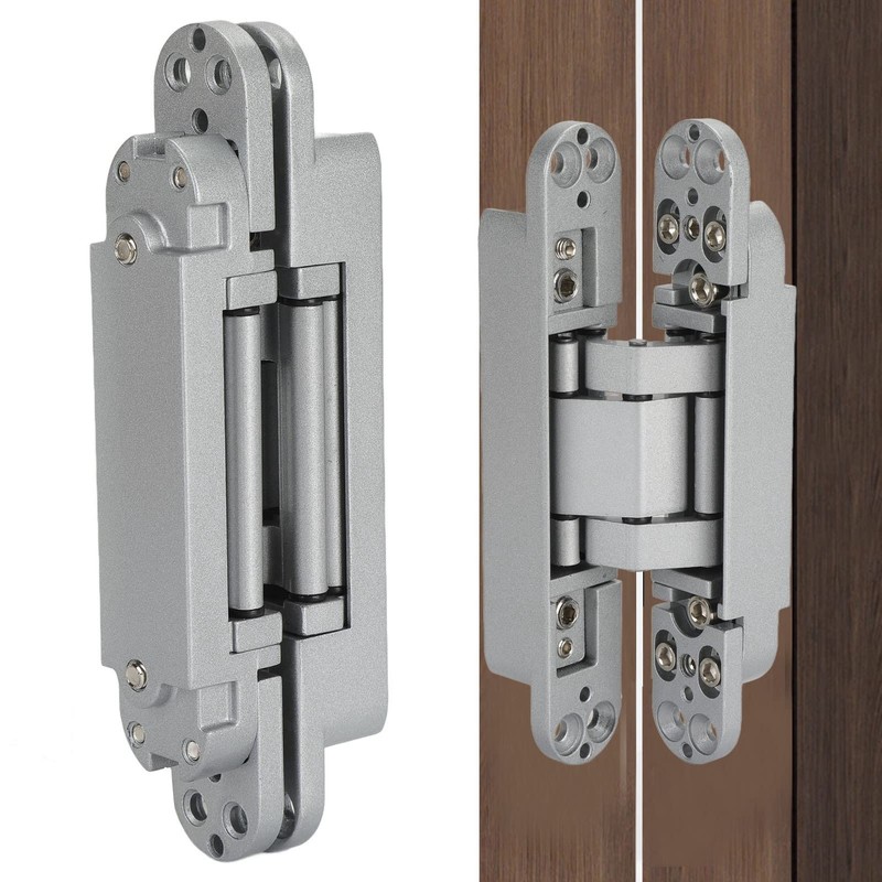 Hidden Door Hinges, Cross Hidden Hinges, 180 Degrees Adjustable Opening