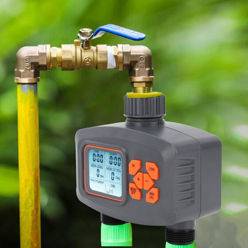 2 Outlet Hose Watering Timer 2 Zone Sprinkler Timer with