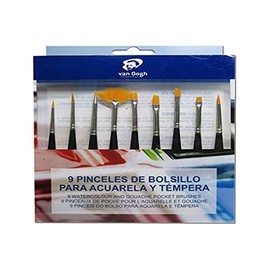 9 x VAN GOGH Water and Tempera Pocket Brush