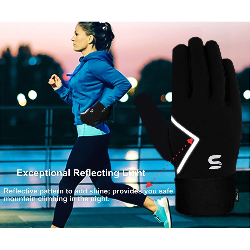 Running Gloves Cycling Winter Gloves Men Women Touchscreen Non-Slip Grip