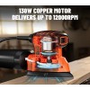 Dovaman 130W Detail Hand Sander Tool With 12Pcs Sandpapers For