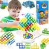 48 Pieces Tetra Tower Game, Tetris Balance Tower Game, Stacking