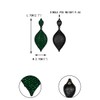 EVER FAITH Ear Jewelry for Women Green Rhinestone Crystal Rhombus