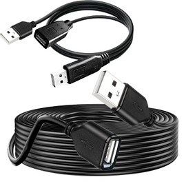 Long USB 2.0 Extension Cable 30FT with Power,Long USB2.0 A Male to Female,USB A Cable Extension Cord,USB A Data Transfer Extender USB Cable， USB2.0 A Connector for USB Flash Drive/Hard Drive