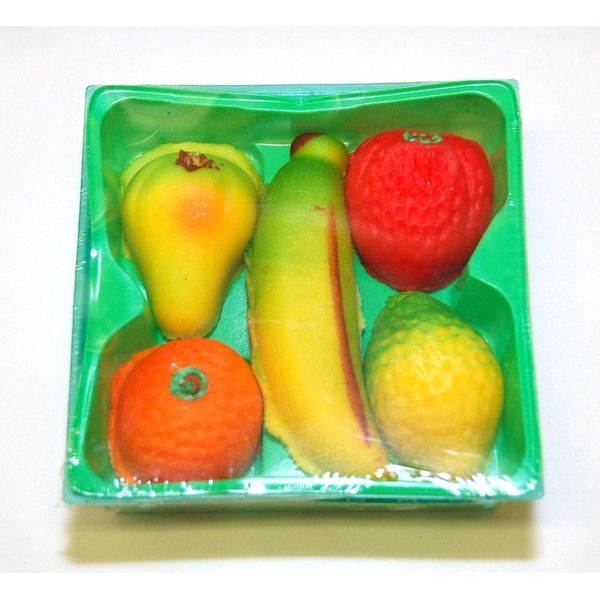 Bergen - Marzipan Fruit, (2)- 5 piece, 4 oz. Baskets