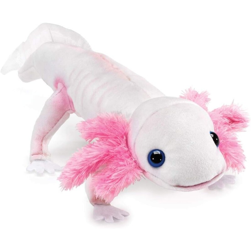 Folkmanis Axolotl Finger Puppet, White, Pink