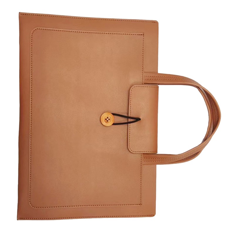 PU Leather Computer Bag Thin Lightweight Handheld Laptop Tote Bag