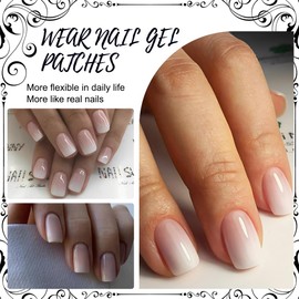 24 Pcs Press On Nägel Kurz, Eckige Künstliche Fingernägel zum Aufkleben, Acryl Press On Nails French, Full Cover Künstliche Nägel für Frauen und Mädchen (Klassisch)