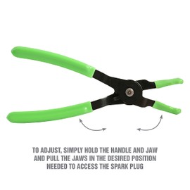 OEMTOOLS 25559 Adjustable Spark Plug Boot Pliers, Five Positions for Easy Access to Hard-to-Reach Spark Plug Boots, Damage-Free Removal, Mechanic Tools