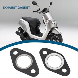 OTOTEC 10-Piece Exhaust Manifold Gasket 25 mm Inner Diameter Silencer Noise Reduction Seal Compatible with 50 CC 2-Stroke Scooter Motorcycles Compatible with MBK Booster