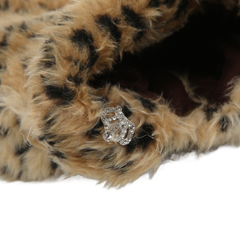 Pet Leopard Print Cloak Cute Retro Stylish Puppy Plush Jacket
