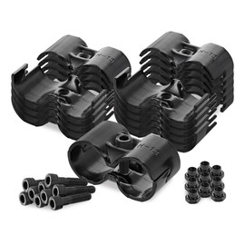 8020, HJ-13, Parallel Pipe Joint Clamp Set for OD 28mm 1.1" Pipes, Tube Connector, Parallel Connection Steel Pipe, 80/20, 10 Pack