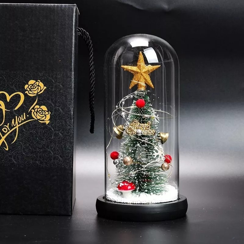Yuqing Flor Rosa Eterna Boda Amor Navidad Luz Led Ideal