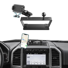 Surfcabin Dash Mount Phone Holder for 2015-2020 F150 2017-2022 F250 F350 Metal Cellphone Mounting Bracket Stand for Most Cell Phones