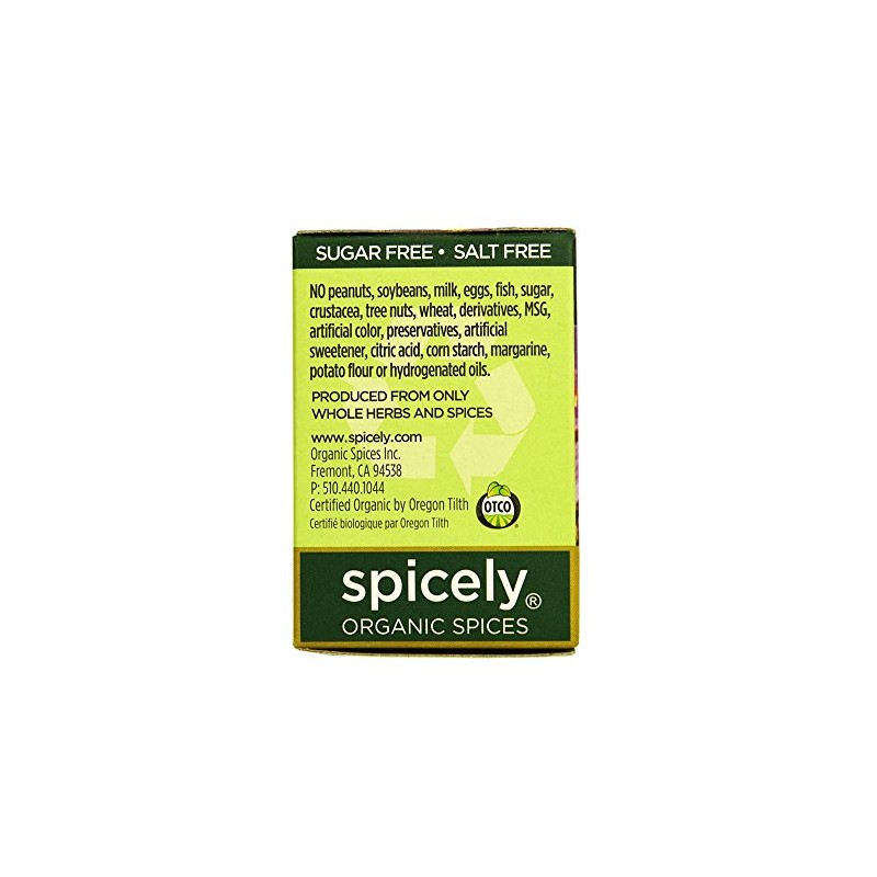 Spicely Organic Seasoning Pumpkin Pie Spice 0.35 Ounce ecoBox Certified