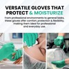Synthetic Stretch Disposable Vinyl-Blend Gloves, Powder-Free, Non-Sterile, Latex-Free, Aloe Infused,