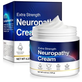 Neuropathy Relief Extra Strength Cream - 4.23 oz | Enriched with Rosemary, Eucalyptus & Lavender Essential Oils | Fast-Absorbing Gel-Cream for Muscle & Skin Comfort | Cooling & Nourishing Formula