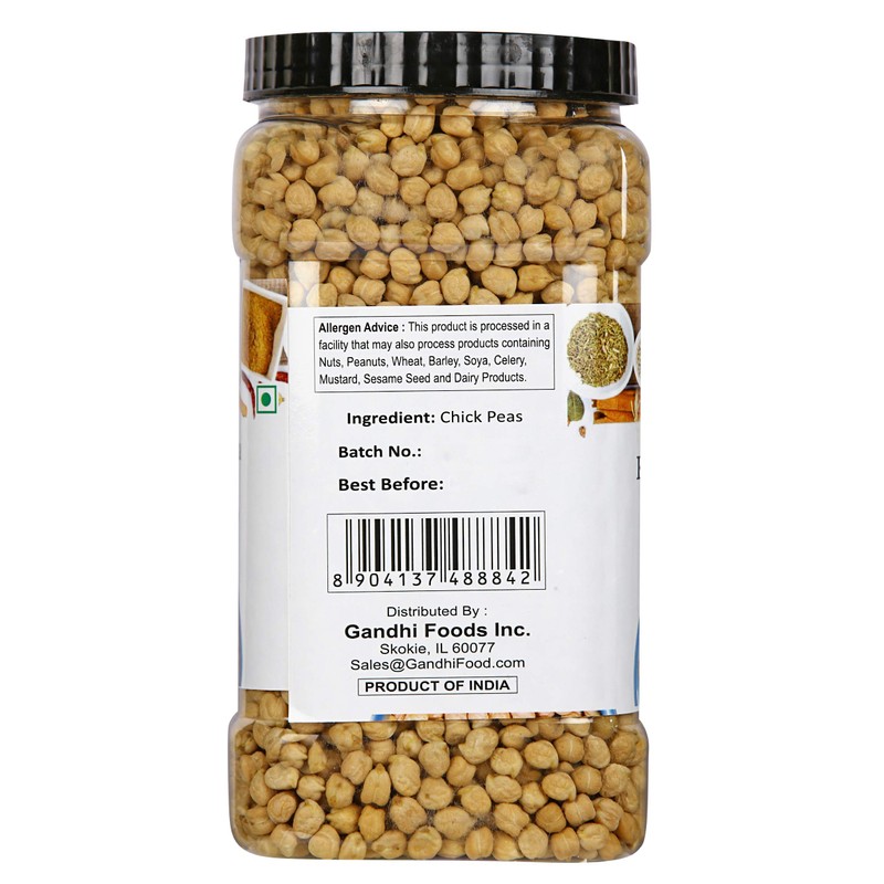 TAJ Premium Indian Kabuli Chana, Dried Garbanzo Beans, (3.5-Pounds Jar)