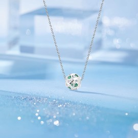 Symretie 925 Sterling Silver Birthstone Charms Pendant - Month Stone Heart Beads Charm for Women Birthday Gift, Sterling Silver