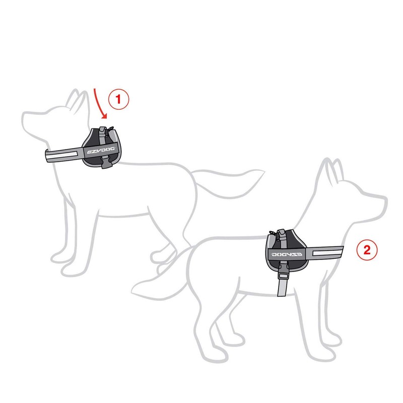 EZYDOG Convert Dog Harness | Magnetic Handle, Anti Pull Harness,
