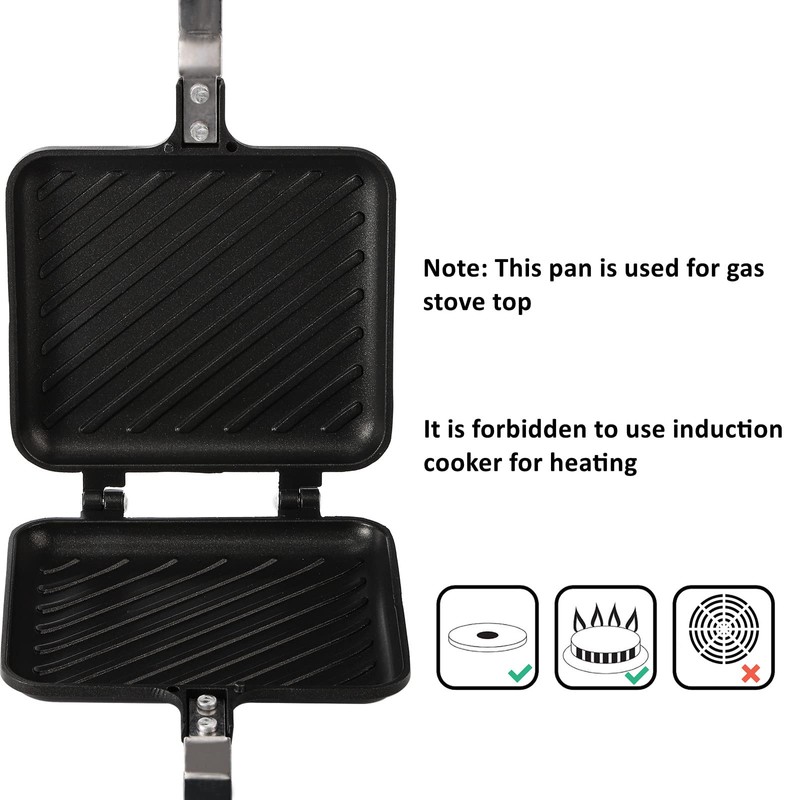 ZOOFOX Sandwich Maker, Grilled Sandwich and Panini Maker Pan with