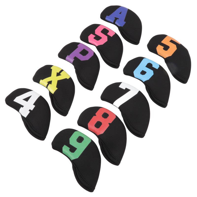10pcs Golf Iron Head Cover with Large Color Number Waterproof