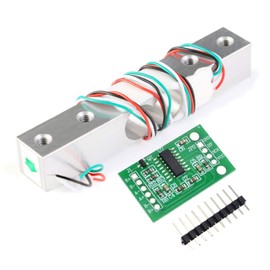 ALAMSCN Digital Load Cell Weight Sensor + HX711 Weighing Breakout Board AD Module Pressure Sensors for Arduino DIY Electronic Portable Kitchen Scale (10KG+HX711)