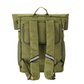 TOURBON Nylon Bicycle Laptop Bag Roll Top Bike Backpack Pannier for Rear Rack Outdoor Travel Hiking Dackpack