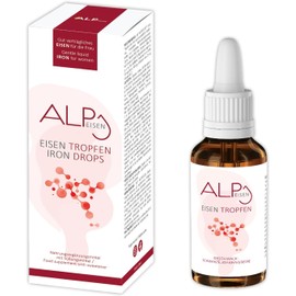 ALP NUTRITION Iron Drops 30 ml, Iron High Dose Vitamin B12 Folic Acid - Well Tolerated Iron Preparation as an Alternative to Iron Tablets for Iron Deficiency